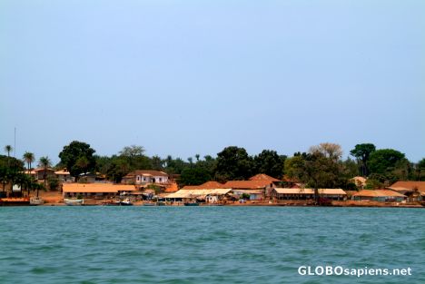 Postcard Bubaque - Main town viewed from the ocean
