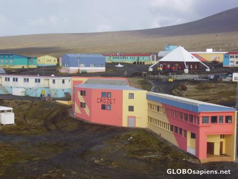 Postcard French Antarctica. Base in Crozet Island