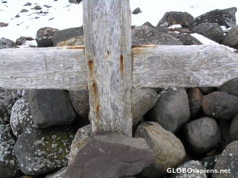 Postcard Cemetery in Kerguelen Island