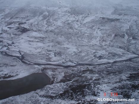 Postcard View of the snow in Kerguelen island