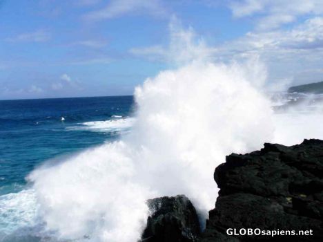 Postcard The big wave arrives