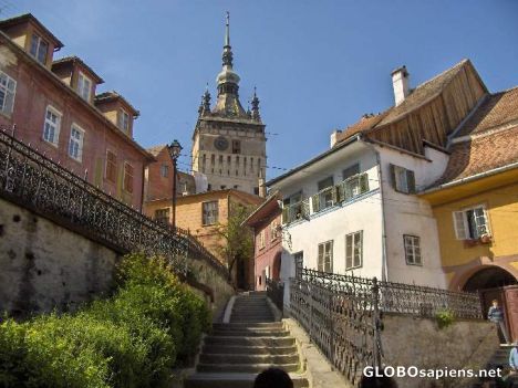 Postcard Entrance to the old city in Sighisoara