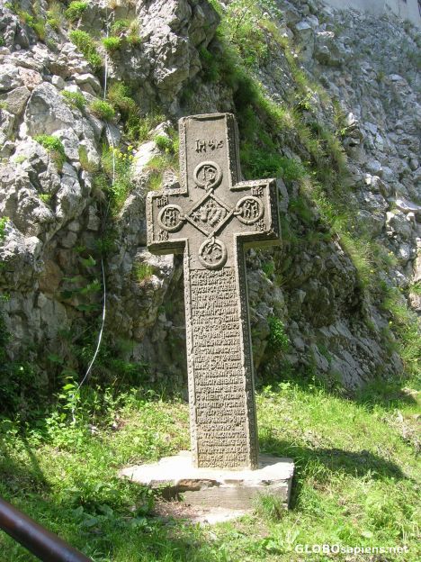 Postcard Cross besides Dracula castle