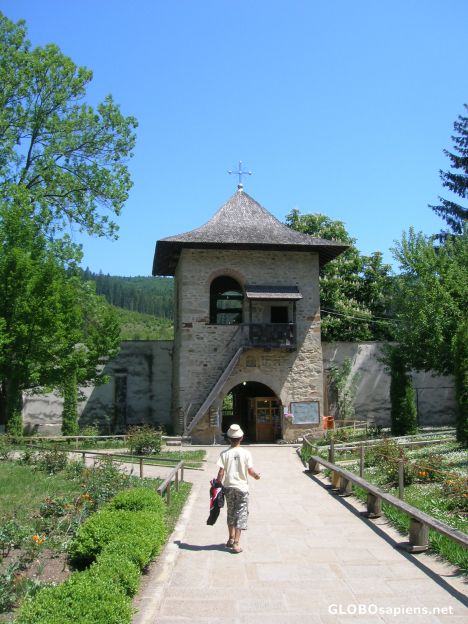 Postcard Exit from Voronet Monastery