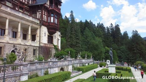 Postcard Garden of Sinaia Palace