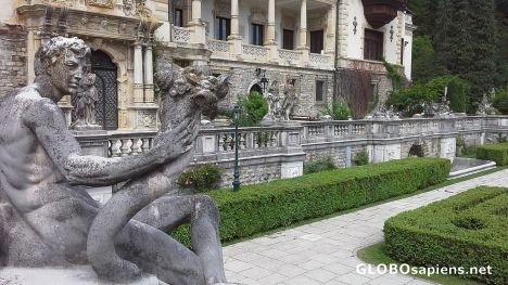Postcard Sculptures in Sinaia Garden