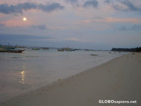 Postcard Boracay\'s Early Morning Moon