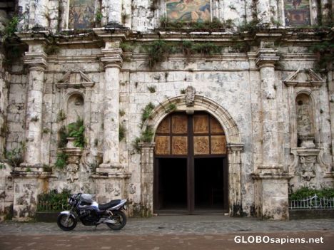 Postcard gumaca church, quezon province, philippines