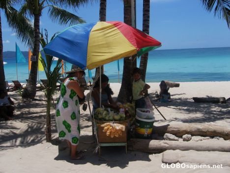 Postcard Selling Mangoes in Paradise
