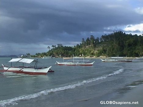 Postcard Little pumpboats...