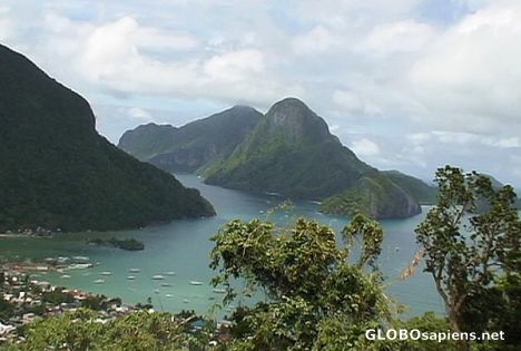 Postcard El Nido from radio mast