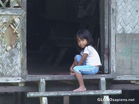 Postcard Lonely kid