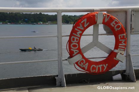 Postcard M/V Emilia at the Bongao Pier