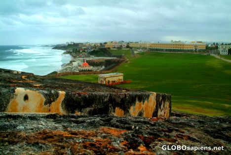 Postcard San Juan - plenty of green and storm was coming
