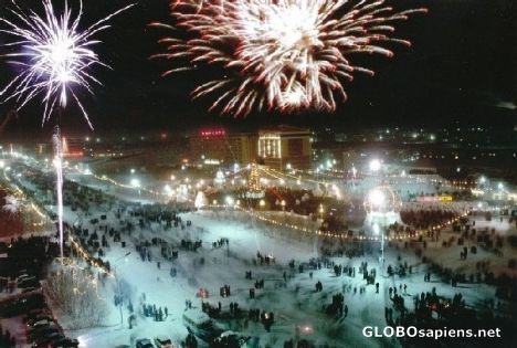 Postcard Celebration after the reindeer race