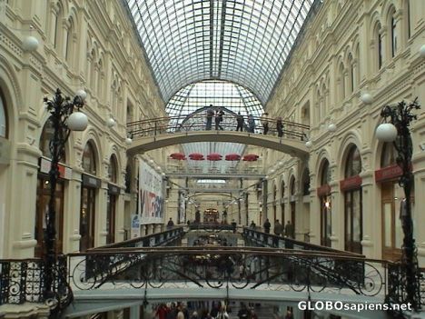 Postcard Inside G.U.M department store