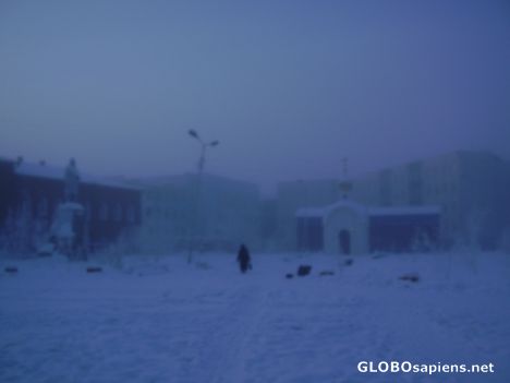 Yakutsk in winter looks like a ghost town