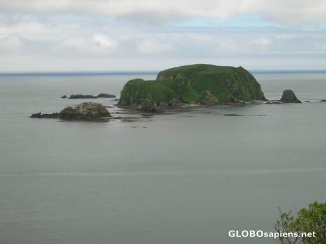 Postcard The coast of the Kuril Islands