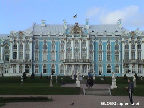 Postcard Catherine The Great Palace, view from the gardens.