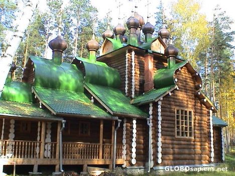 Postcard Wooden Monastery