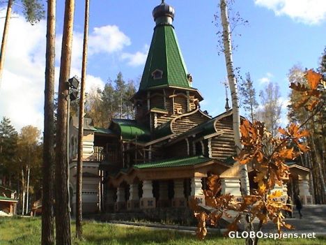 Postcard Wooden Monastery