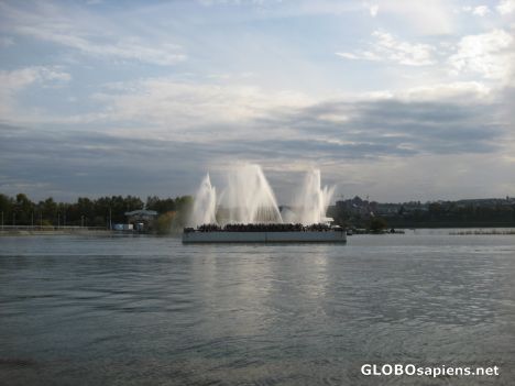 Postcard Fountain on the Angara River