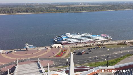 Postcard Volga from the Czkalov stairs
