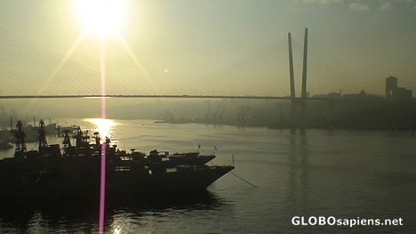 Postcard Golden Bridge at sunrise