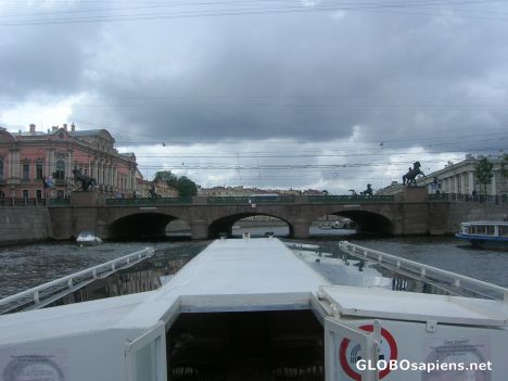 Postcard Lovely Anichkov Bridge, my favourite
