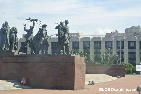 Postcard Victory Square in Saint Petersburg