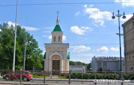 Postcard Saint Petersburg - small church