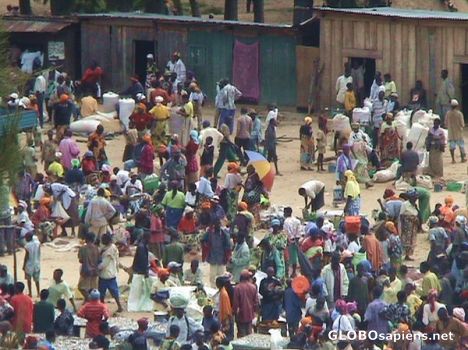 Postcard African market