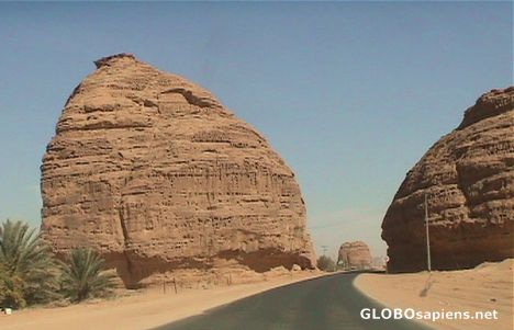 Postcard A road from Al-Ula