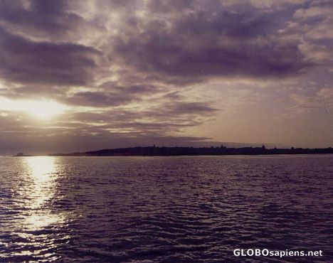 Postcard Robben Island Sunset