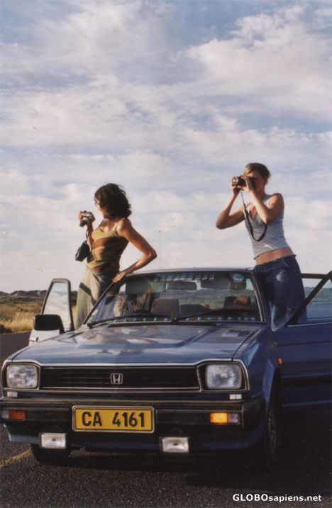 Postcard A friend & me on a roadtrip