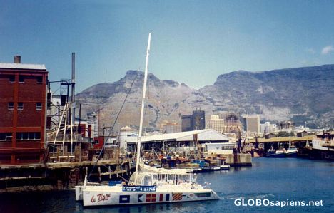 Postcard Le Tigre leaving Harbour