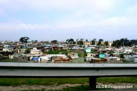 Postcard The township from the highway
