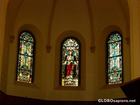 Postcard stainglass window