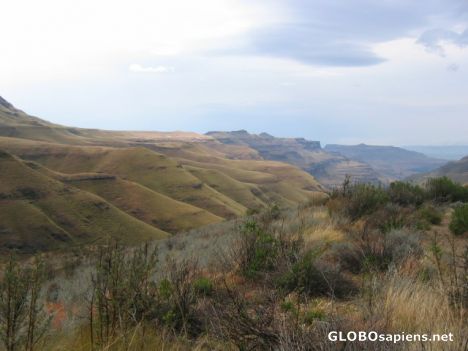 Postcard Sani Pass to Lesotho