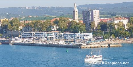 Postcard General view of old Koper