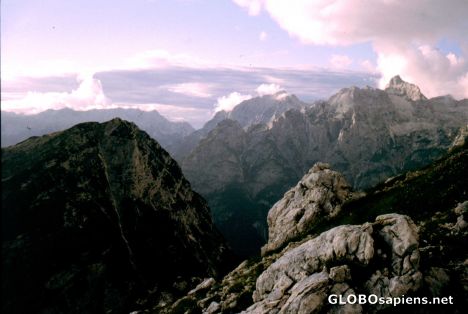 Postcard Triglav-NP, Trecking to the peak (2.863 m)