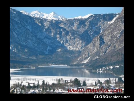 Postcard Winter in Bohinj, slovenia