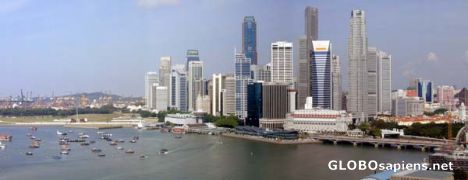 Postcard View of Singapore Habour