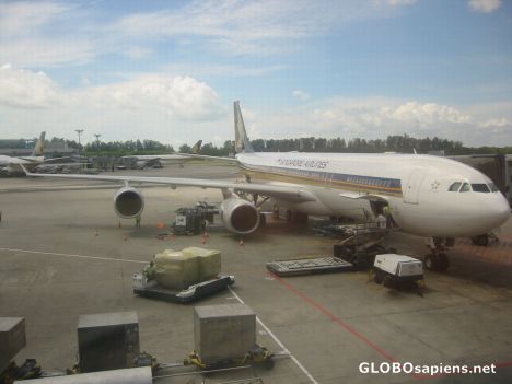 Postcard Singapore Airlines: Airbus 340-500