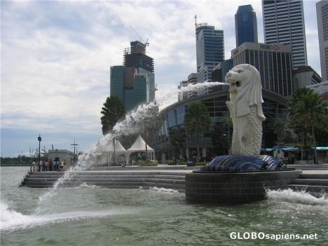Postcard Merlion Statue