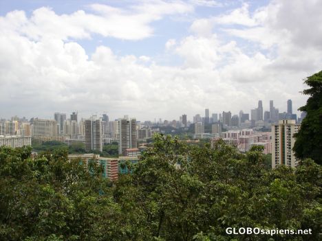 Postcard Downtown Singapore viewed from Mt. Faber
