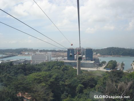 Postcard Cable car ride to Sentosa Island