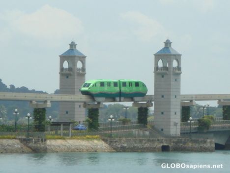 Postcard new train to sentosa