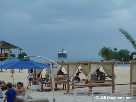 Postcard chilling out at cafe del mar