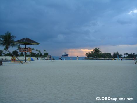 Postcard sentosa beach